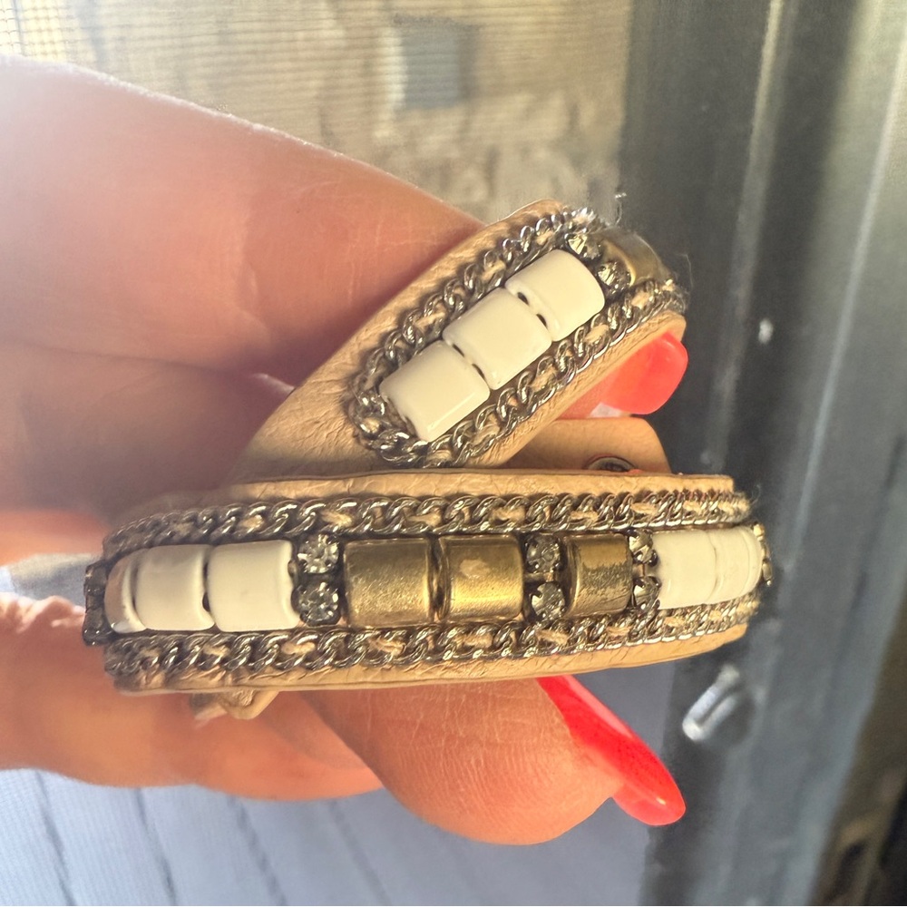 Stella & Dot Leather Wrap Bracelet